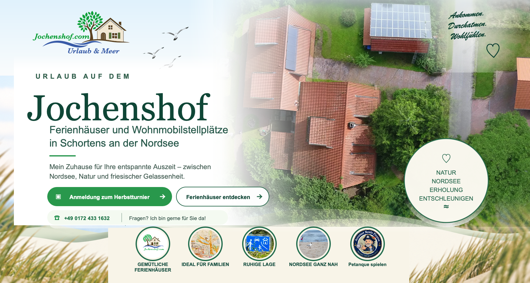Jochenshof – Ferienhäuser und Wohnmobilstellplätze in Schortens an der Nordsee